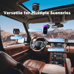 Upgraded Magnetic Phone Holder for Car, 360° Adjustable Vacuum MagSafe Car Mount, Reinforced 98 LBS Ultra Suction Cup Foldable Bracket, Works with iPhone, Android and All Smartphones