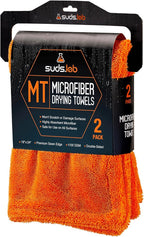 Suds Lab Premium Microfiber Detailing Towels: Ultra-Soft, Lint-Free Cleaning Cloths for Car, Home, and Garage: Perfect for Polishing, Waxing, and Dusting, 18 x 24 Inches, 2-Pack