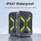 Motorcycle Dash Cam Front and Rear, Dual 1080p Dash Cam for Motorcycle with 64GB SD Card IP67 Waterproof, Loop Recording 24H Parking Monitor Night Vision with App Control Max Support 128 GB