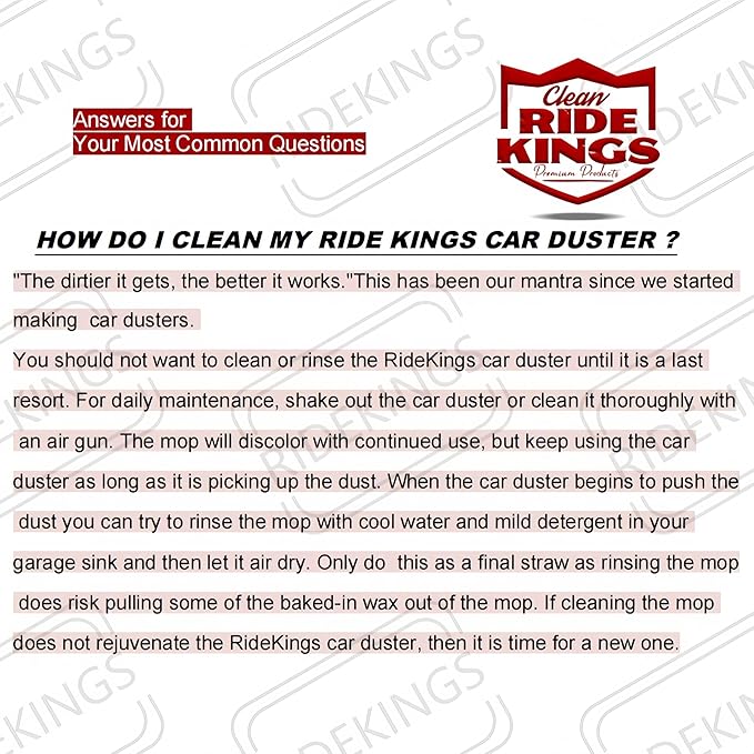 RideKings Car Duster Exterior Scratch Free, Wax Cotton Auto Dust Remover with Extendable Handle, Car Cleaning Brush for SUV, Truck & RV