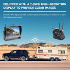Magnetic RV Backup Camera 1080p HD 7-inch Install-Free Trailer Hitch Solar Wireless Back up Camera 10000mah Battery,Night Vision Trucks,RVs, Trailers, Vans Tow (Magnetic Camera with7‘’ Monitor)