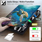 Case for Kindle Scribe,360 Degree Rotating Swivel PU Leather Stand Flip Folio Cover with Auto Wake/Sleep for Amazon Kindle Scribe Cover 10.2 Inch (2024/2022 Release),Cute Sea Turtle