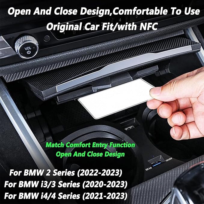 2023 Upgrade Wireless Car Charger for BMW 2 Series (2022-2023) i3/3 Series (2020-2023) i4/4 Series (2021-2023) Center Console Panel, 15W Fast Phone Charging Pad