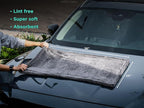 Pittstop Drying Microfiber Towel Large 24x35 Inch 1400 GSM, Edgeless Scratch-Free, Twisted Loop, Super Absorbent, Professional Grade Material, Heavy-Duty, Soft Durable, Car Drying Towel,