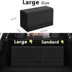 GMQ Car Trunk Organizer for SUV,Car Organizers and Storage with Collapsible Storage, Large Capacity for SUV, Truck, MPV (Carbon Black, L-21.5 * 13 * 12.5IN)