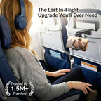 Perilogics Airplane Phone Holder Mount Universal in Flight Hands Free Viewing with Multi-Directional Dual 360 Degree Rotation (Black/Black)