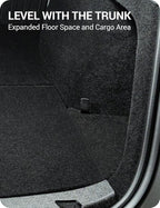 BASENOR 2025 2026 Tesla Model Y Trunk Storage Bins, (Proprietary Design) Trunk Organizer with Carpeted Lid, Rear Trunk Side Storage Box for 5-Seats Model Y Juniper Interior Accessories