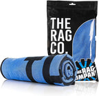 The Rag Company - Slim Dryer Towel - Ultra-Absorbent Korean Microfiber, Suede Edge, 25"x35" Royal Blue