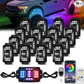 16 Pods 336 LEDs 5 Sides RGB Rock Lights, App/Remote Control Rock Lights for Trucks, Waterproof Multi-Color Bright Underglow Kits, Music Mode,Compatible with 12V Jeep UTV SUV ATV Golf RZR(Patented)