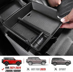 Mabett Center Console Organizer Tray for Ford Bronco Accessories 2024 2023 2022 2021, Armrest Storage Insert Box fit Bronco 2/4 Door with Non-Slip Mat（Not fits 2025 version）