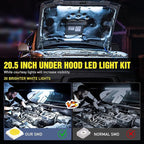 Nilight Under Hood Light Strip 30LED Waterproof Underhood Work Light with On/Off Switch Blade Fuse Engine Bay Repair Light White 12V for Car Truck SUV