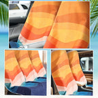Hahafelt 2 Pack Car Seat Towel Covers Athletic Running Towel Performance Microfiber Post Workout Sweat Washable Cover Non Slip for Seat Outdoor Sport (Boho)