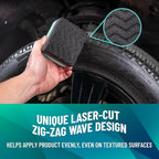 Chemical Guys Wonder Wave Durafoam Tire Shine Applicator Pads - Foam Pads for Applying Tire Dressings, Protectants, Wax, Polish and Car Detailer Products for Trucks and SUVs - 2 Pack