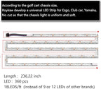 Roykaw Golf Cart Underglow LED Lights Strip Kit Underbody Neon Lighting Standard Million Color LED Compatible with EZGO, Club Car, Yamaha, ATV, UTV - Waterproof