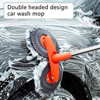 Retractable Car Wash Brush with Long Handle, Rotatable Long Handle Car Cleaning Kit, Brush Duster Scratch Free Cleaning Tool, Car Windshield Window Cleaning Kit, Microfiber Car Duster Dry Towels (3)