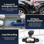 360° 4 Channel Dash Cam Front and Rear Inside Left Right, LOFOV Dash Camera for Cars FHD 4 * 1080P, Free 64GB Card Black Box Trafflc Recorder, G-Sensor, Night Vision,24H Parking Mode