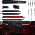 Ambient Lighting Kit Custom for 10th Gen Honda Civic - 256 Color LED Interior Car Lights with Carbon Fiber Trim, APP Control, Plug-&-Play Installation for Doors/Dashboard/Footwell (2016-2021)