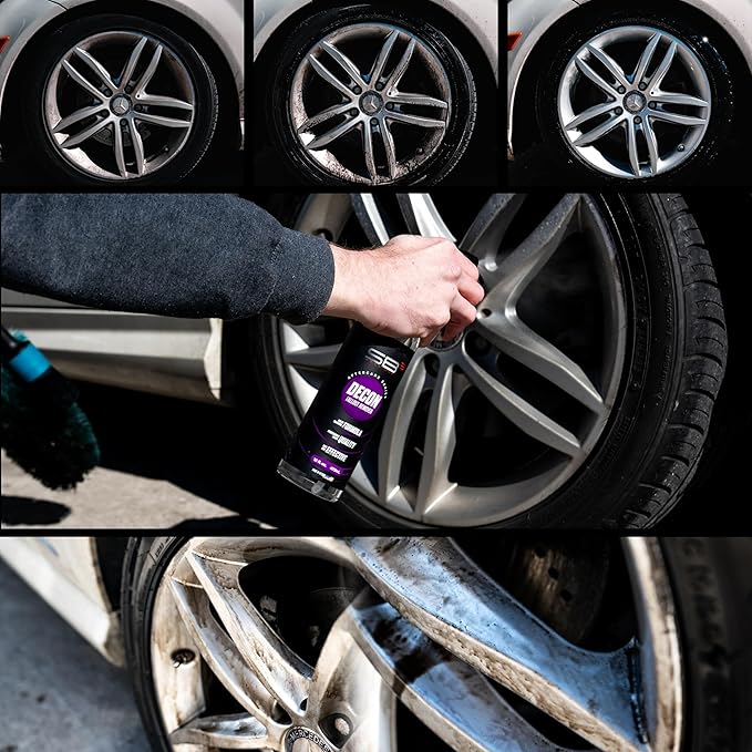 SB3 Decon Professional Fallout Remover - Acid-Free, pH-Balanced Rust Inhibitor with Color-Changing Technology - Rust Remover Spray, Safe for Metal and All Surfaces (128 Fl Oz)