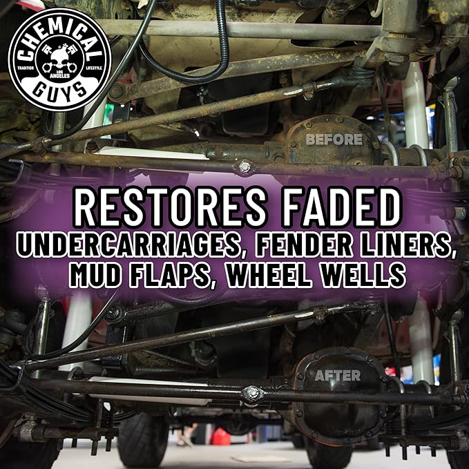 Chemical Guys TVD_104_1602 Bare Bones Premium Dark Shine Spray for Undercarriage, Tires and Trim, Safe for Cars, Trucks, Motorcycles, RVs & More,16 fl oz (2 Pack)