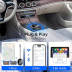 for Apple Wireless Carplay Adapter, Converts Wired to Wireless, Plug & Play, No Delay, Mini Carplay with USB & USB C, Compatible with iPhone 6 or above/iOS10+ & Cars from 2016 (Gray) (Carplay B)