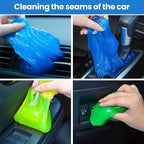 Car Cleaning Gel, 4 Piece Car Cleaning Kit, Men's and Women's Car Detailing Supplies Accessories, Car Trim Dust, Crevice Cleaner, Vent Removal Grease and Dust, Clean Keyboard Cleaner.