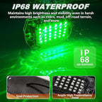 12Pods Full Angle RGB LED Rock Lights Kit for Trucks Pickup Jeep UTV ATV SXS Off-Road, 360Chip Waterproof Multicolor Underglow Light with APP/RF Remote, Pre Wired 12V Underbody Accent Light Dual Zone