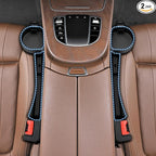 Car Seat Gap Filler, Seat Gap Organizer with Phone Holder, Car Seat Accessories Fit Car SUV Truck, 2PCS Seat Gap Filler with Purse Hook for Car, Black