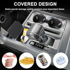 Center Console Coin Box Organizer Compatible with Ford F150 2021-2026 & F150 Lightning 2022-2026 Interior Accessories Coin Holder Secondary Storage Box ABS Plastic