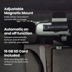 SYLVANIA - Roadsight Stealth Dash Camera - 140 Degree View, HD 1440p, 16GB SD Memory Card Included, Loop Recording, G-Sensor, Screenless, Parking Mode, GPS, Mobile App, Taxi, Truck, Car