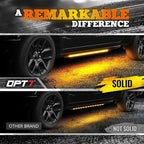 OPT7 Sidekick 86" Running Board Lights 2PCS LED Strips w/Amber Turn Signal Side Marker, DRL, White Courtesy Light for Extended Crew Cab Trucks Pickup Trailer - Truck Decorations