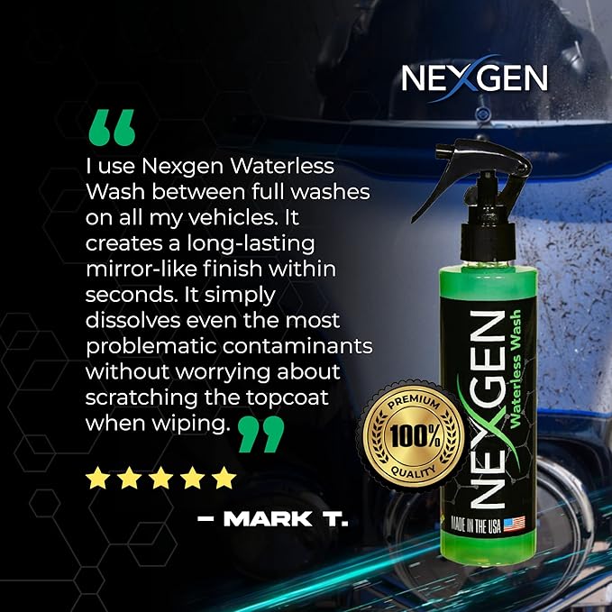 Nexgen Premium Quality Waterless Car wash & Ceramic Spray - Complete Pack for Car wash and Ceramic Coating to Get Unbelievable Shine (8oz)