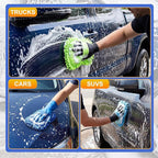3 Pack Chenille Premium Scratch-Free Microfiber Wash Mitt Car Wash Sponges, Non-Scratch Car Cleaning Sponge Mitts, Ultra-Soft Glove, Swirl-Free Finish, Safe for Trucks, Suvs(Multicolor)
