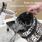 Car Trash Can, 2 Packs Mini Collapsible Car Trash Bin for Front Back Seat, Pop up Car Garbage Can, Portable Car Trash Bag Hanging for Vehicle SUV Rv Truck Accessories Interior, Leopard Print
