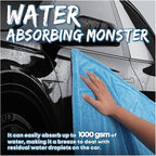 1000GSM Ultra-Thick Microfiber Car Drying Towel - Oversized 60x90cm, Soft & Absorbent Cleaning Cloth for Car & Motorcycle Detailing(60x90cm)