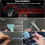 Interior Car LED Strip Lights Car Accessories APP Control with Remote 5 in 1 Music Sync Color Change RGB Ambient Lighting Kit with 275 inches Fiber Optic USB Charger Light Strips Decorations