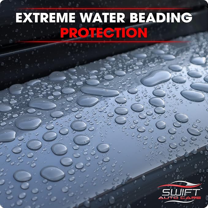Swift SiO2 Ceramic Waterless Car Wash & Quick Detail Spray (16 Oz) – Hydrophobic Topcoat Sealant | High-Gloss Nano Coating Layer | Repels Dirt & Rain | 3-in-1 Formula Cleans, Polishes, & Protects!