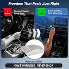 Wireless CarPlay Adapter for Apple iPhone & Android Auto, Wired to Wireless CarPlay, Converter for Android 11+ and iOS 10+, Instant Auto-Connect, No Latency