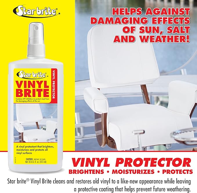 STAR BRITE Vinyl Brite Marine Grade Protectant Spray - Brighten, Moisturize & Protect Vinyl, Rubber, Fiberglass, Plastic & More