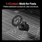 YONZEE Magnetic Phone Mount Compatible with 2025-2026 Model Y Juniper and 2024-2026 Tesla Model 3 Highland, Dashboard Ball Joint Base, Strong Magnetic Ring, 360° Rotation