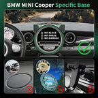 Phone Mount for BMW Mini Cooper (2007-2012 2013), Magnetic iPhone Holder, Magsafe Car Mount Charger, 15W Wireless Car Charger, Hands Free & 360°, 2008 2009 2010 2011 Mini Cooper Car Accessories