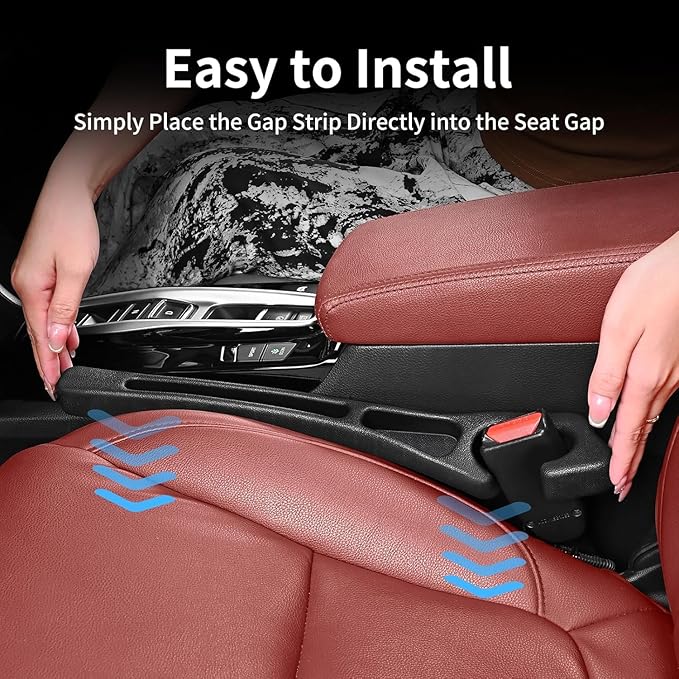7F Car Seat Gap Filler, Organiser Between Seat and Centre Console, Universal Car Accessories, Fit SUV Truck Storage Beige