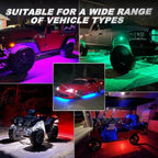 1 Pod Replacement Damaged Pod for Segmented Metal RGB LED Rock Lights 12v Underglow Light Multicolor Waterproof Neon for Jeep Trucks ATV UTV Golf Cart Offroad Pickup RZR SXS