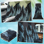 Hahafelt 2 Pack Car Seat Towel Covers Athletic Running Towel Performance Microfiber Post Workout Sweat Washable Cover Non Slip for Seat Outdoor Sport (Bear Ridge)