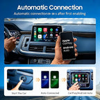 2026 Wireless Carplay Adapter for Apple iPhone & Android，Multi-User, No Latency - Convert Wired to Wireless Car Play Adapter for iOS 10+/Android 11+/Type-C Port