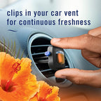 Febreze Car Air Freshener, Odor-Fighting Automotive Vent Clip, Scented Car Accessories, Long Lasting for Strong Odors, Hawaiian Aloha Scent, 4 Count