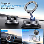 Car Phone Holder for Magsafe [2026 89+LBS Suction & 3700gf Magnetic] 360° Adjustable Cell Phone Mount, Phone Holders for Your Car Accessories Kit for iPhone 17-12 Series & All Speakerphones