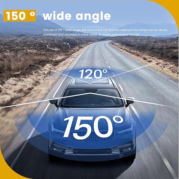 4K Dash Cam with WiFi, 4K Front+1080P Rear, Dual Camera, Gravity Sensing, Parking Monitoring, Loop Recording, Night Vision, Parking Mode