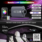 16W Starlight Headliner Kit, Star Lights for Car Roof&Home Decoration, Fiber Cable 500pcs*0.03in*13.1ft RGBW Star Light Headliner with Bluetooth APP/Remote Control/Music Mode