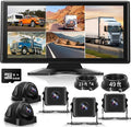 10.36" Wired Backup Camera System for Truck RV Trailer, 5 Channel Dash Cam with 5 1080P Cameras, Touch Screen Monitor, No Delay Signal, DVR Loop Recording, Smart BSD Alerts, IP69 Waterproof, 64GB