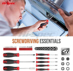 Hi-Spec 54pc Red Household Tool Kit – Essential DIY Hand Tool Set with Toolbox for Home, Garage, Office, Basic Repairs, First Apartment, New Home & Everyday Home Improvement
